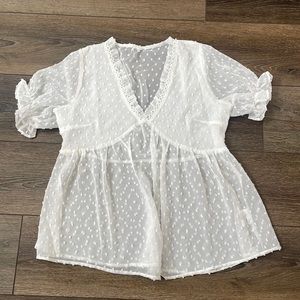 White Sheer Boutique Top